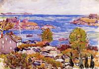 Prendergast, Maurice Brazil - House with Flag in the Cove